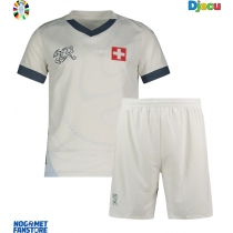 Švicarska Gostujuci Dres za djecu EP 2024 Kratak Rukav (+ Kratke hlače)